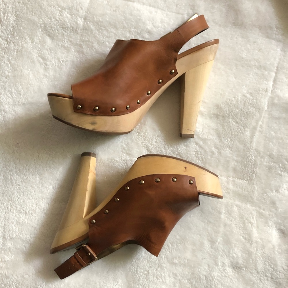 Via Spiga NATURAL Brown Clog / Platform heels